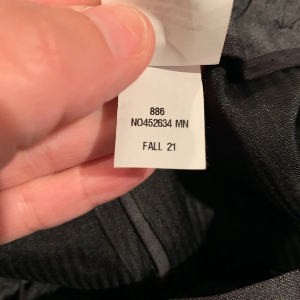 Nordstrom Men's Verona Elastic Waist Wool Trousers Grey Medium NWT